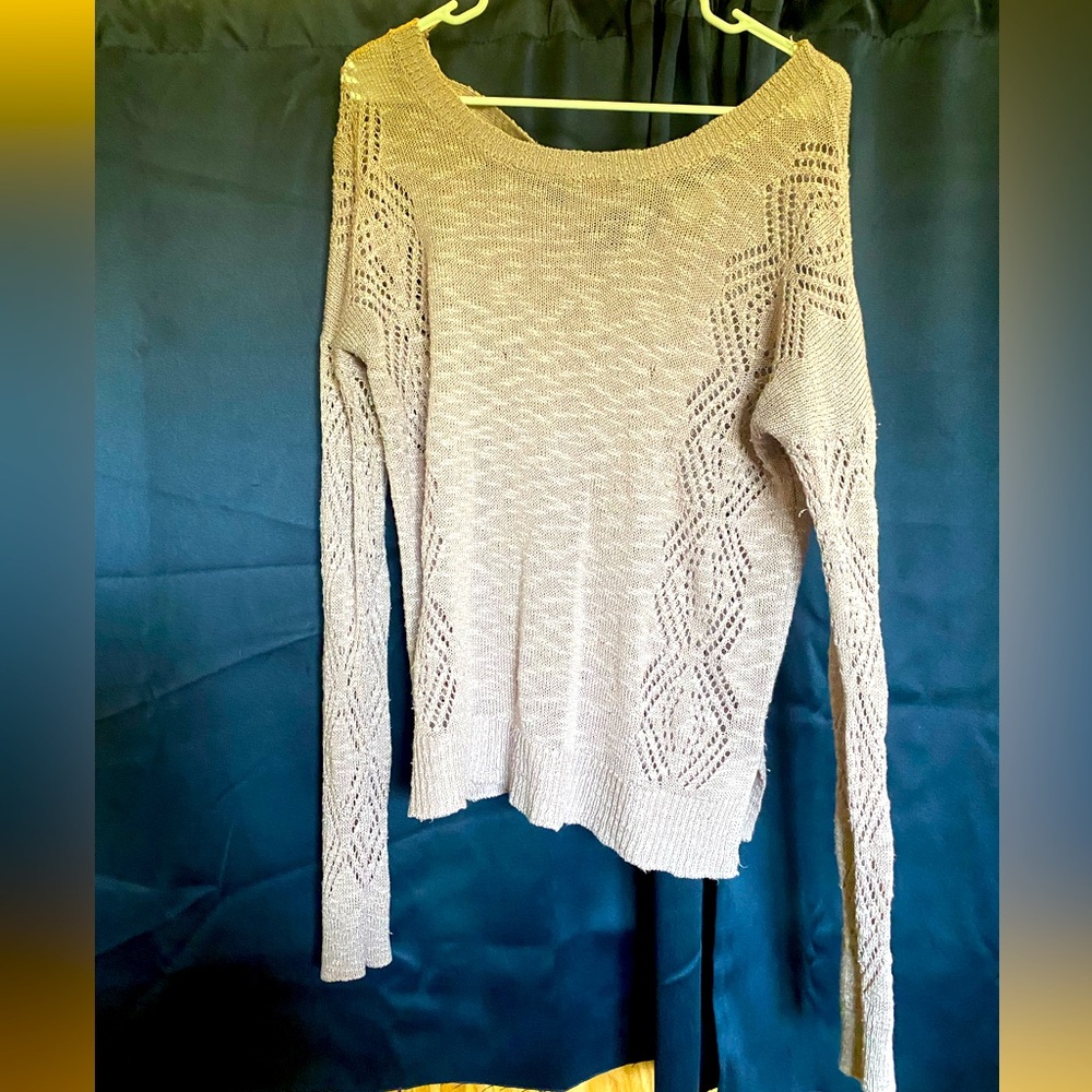 XL Pink Rose Light Sweater Top